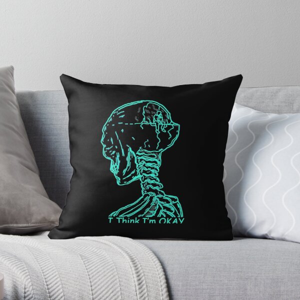 I Think I'm OKAY - MGK Throw Pillow RB1912 product Offical mgk Merch