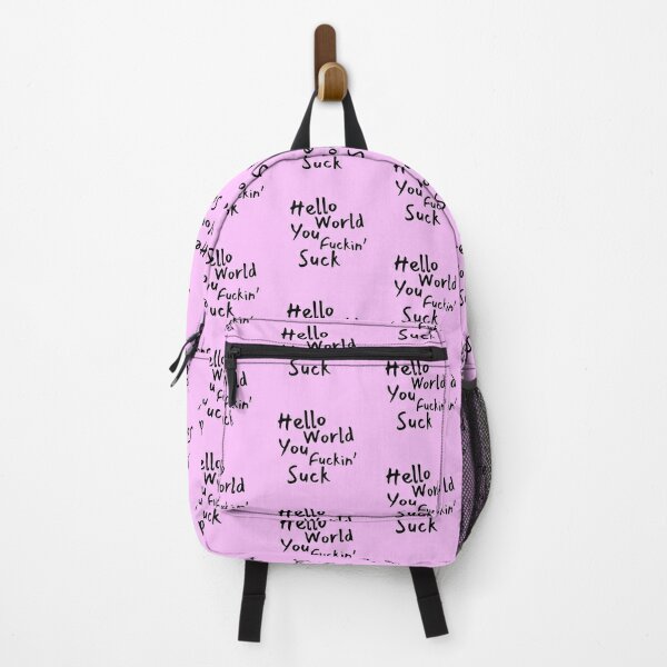 Black comic text lyric papercuts mgk Backpack RB1912 product Offical mgk Merch